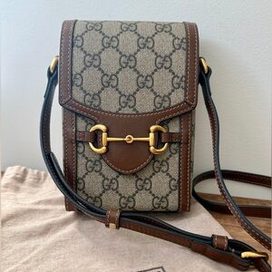 Gucci GG Supreme Canvas Horsebit 1955 Mini Crossbody Bag